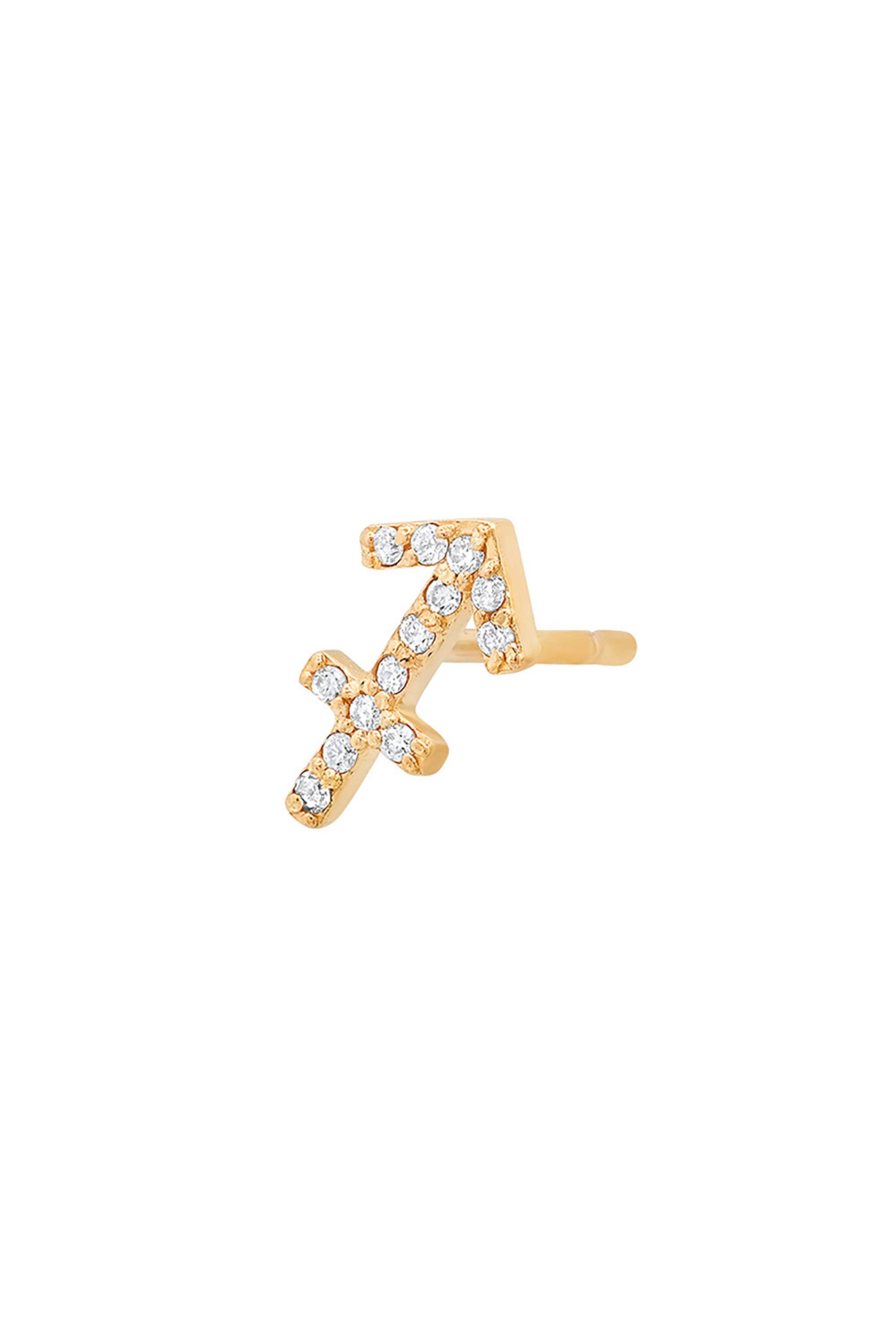 Mini Diamond Taurus Earring – BYCHARI