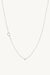 Small Asymmetrical Initial & Diamond Necklace - 14K White