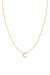 Diamond Initial Necklace - 14K Yellow