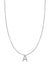 Fine Centered Initial Necklace - 14K White