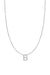 Fine Centered Initial Necklace - 14K White