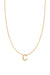 Fine Centered Initial Necklace - 14K Yellow