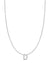 Fine Centered Initial Necklace - 14K White