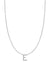Fine Centered Initial Necklace - 14K White