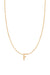 Fine Centered Initial Necklace - 14K Yellow