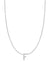 Fine Centered Initial Necklace - 14K White