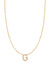 Fine Centered Initial Necklace - 14K Yellow