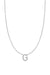 Fine Centered Initial Necklace - 14K White