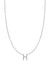 Fine Centered Initial Necklace - 14K White