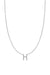 Fine Centered Initial Necklace - 14K White