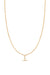 Fine Centered Initial Necklace - 14K Yellow