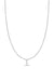 Fine Centered Initial Necklace - 14K White