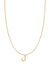 Fine Centered Initial Necklace - 14K Yellow