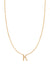 Fine Centered Initial Necklace - 14K Yellow