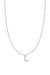 Fine Centered Initial Necklace - 14K White