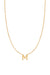 Fine Centered Initial Necklace - 14K Yellow