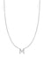 Fine Centered Initial Necklace - 14K White