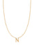 Fine Centered Initial Necklace - 14K Yellow