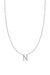 Fine Centered Initial Necklace - 14K White