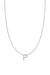 Fine Centered Initial Necklace - 14K White