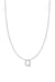 Fine Centered Initial Necklace - 14K White