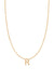Fine Centered Initial Necklace - 14K Yellow