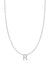 Fine Centered Initial Necklace - 14K White