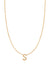 Fine Centered Initial Necklace - 14K Yellow