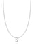 Fine Centered Initial Necklace - 14K White