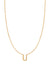 Fine Centered Initial Necklace - 14K Yellow