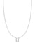 Fine Centered Initial Necklace - 14K White