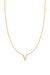 Fine Centered Initial Necklace - 14K Yellow