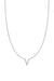 Fine Centered Initial Necklace - 14K White