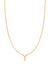 Fine Centered Initial Necklace - 14K Yellow