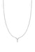 Fine Centered Initial Necklace - 14K White