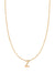 Fine Centered Initial Necklace - 14K Yellow