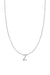 Fine Centered Initial Necklace - 14K White