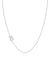 Asymmetrical Diamond Initial Necklace - 14K White