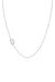 Asymmetrical Diamond Initial Necklace - 14K White