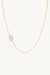 Asymmetrical Diamond Initial Necklace - 14K Yellow