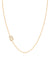 Asymmetrical Diamond Initial Necklace - 14K Yellow