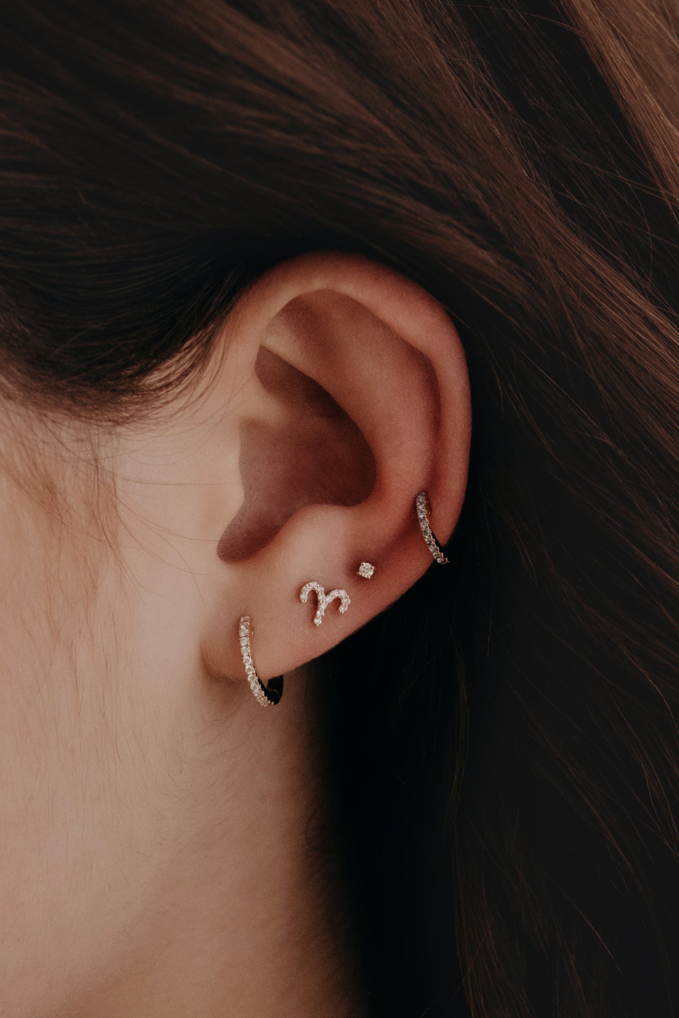 Mini Diamond Taurus Earring – BYCHARI