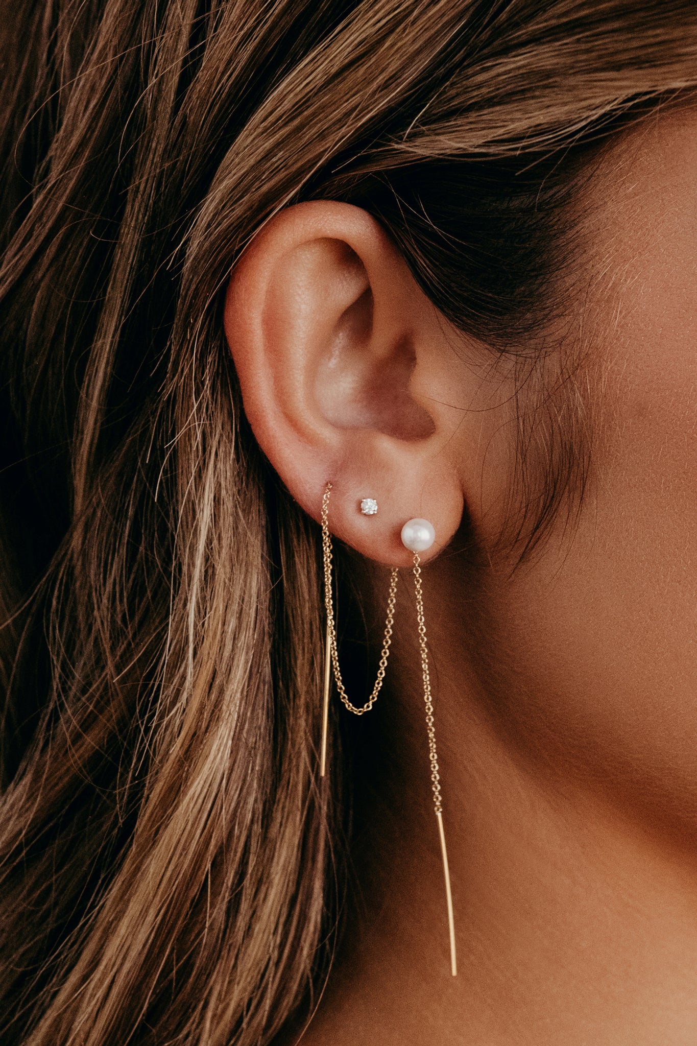 Needle thread earrings Clearance