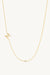 Large Asymmetrical Initial & Diamond Necklace - 14K Yellow