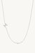 Large Asymmetrical Initial & Diamond Necklace - 14K White