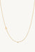 Small Asymmetrical Initial & Diamond Necklace - 14K Yellow