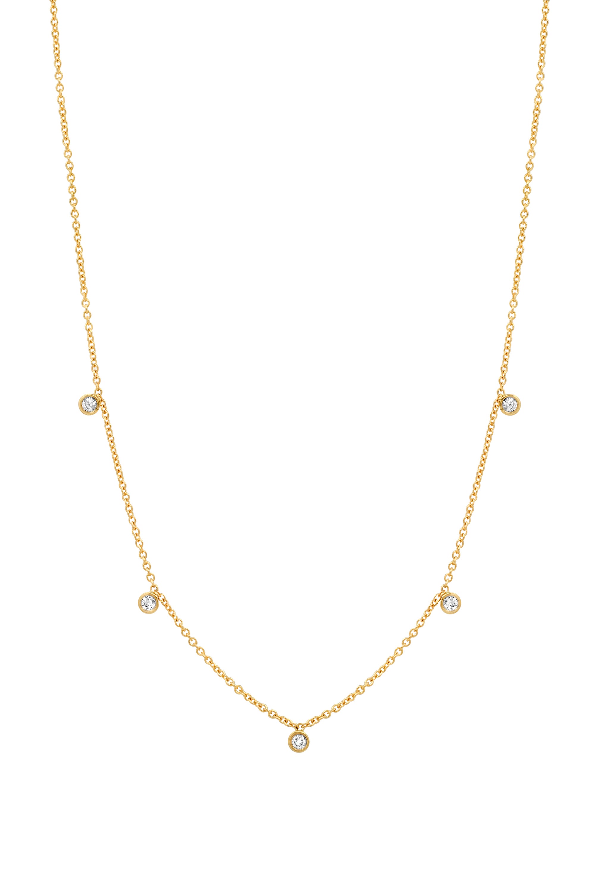 5 Diamond Necklace – BYCHARI