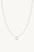 Diamond Initial Necklace - 14K White