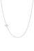 Fine Asymmetrical Initial Necklace - 14K White