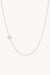 Fine Asymmetrical Initial Necklace - 14K White